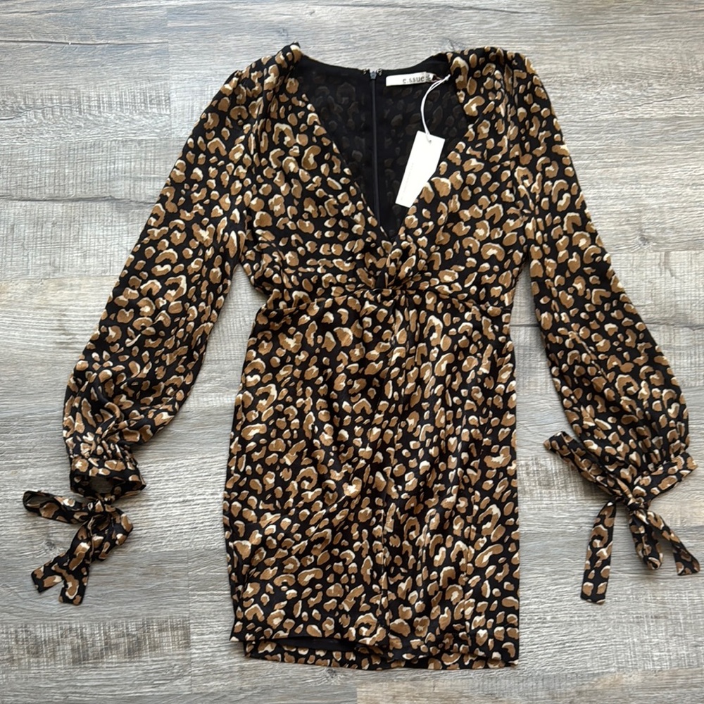 E.ssue Stylish Leopard Print Dress Size Small